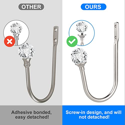 Cortina Holdbacks, 4 Pcs Curtain Tiebacks Hooks Para Cortina