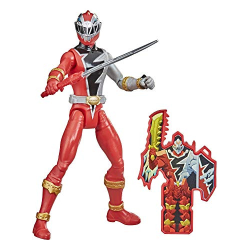 Figura Acción Red Ranger Dino Fury 6  + Accesorios Dino.