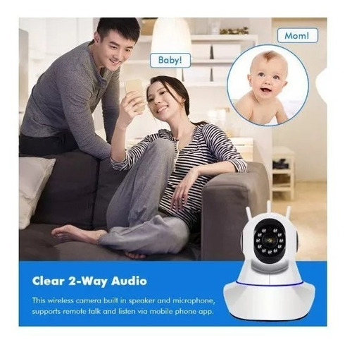 Cámara Bebe Inalámbrica Vigilancia Visión Nocturna Wifi Hd