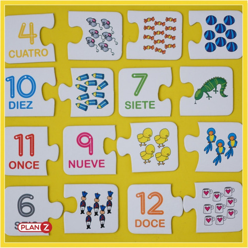 Imagen 2 de 9 de Juego Mesa Asociación Numeros Didacticos Infantil Niños