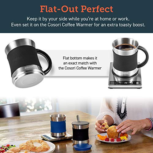 Taza De Caf Cosori, 17 Oz, Acero Inoxidable, Mango Resistent