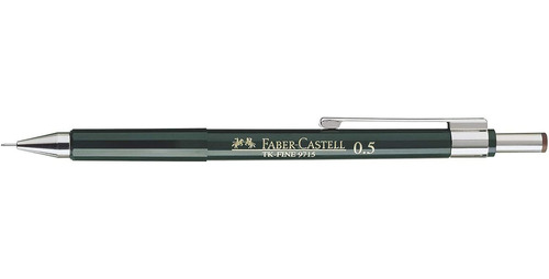 Lapiz Mecanico Verde Oscuro Punta Fina 0,5 Mm Faber-castell