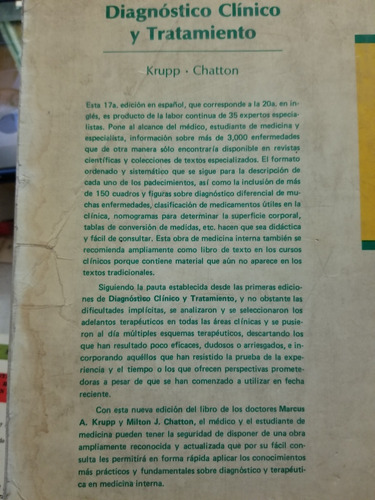 A4 Diagnóstico Clínico Y Tratamiento, Krupp Chatton (Usado)