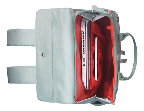 Mochila Notebook Mujer Wilson 16 Portanotebook Viaje Trabajo Verde Claro Liso