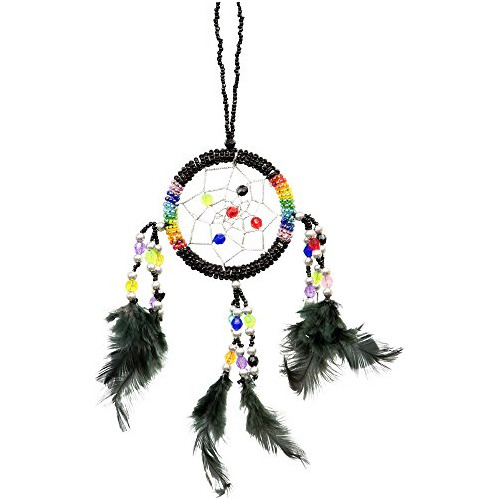 Dreamcatcher 7 Chakras (negro, 2.5 Pulgadas)