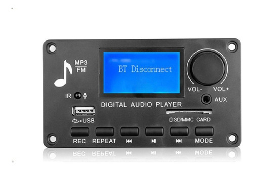 2024 Bt 12v Usb Tf Usb Fm Conjunto De Módulos De Audio