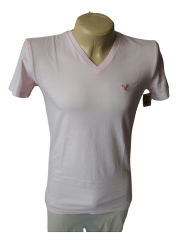 Camiseta Ae Cuello En V - Rosado - Xsmall -