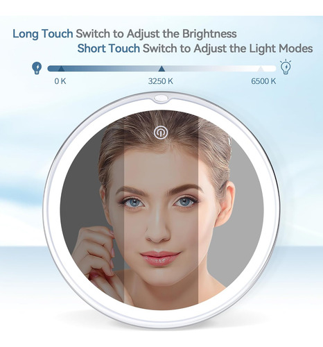 Espejo De Aumento Mejorado B Beauty Planet 2024 Con Luz...