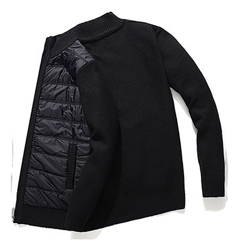 Chaqueta Tipo Suéter Con Cuello Alto Y Grueso Para Hombre, C
