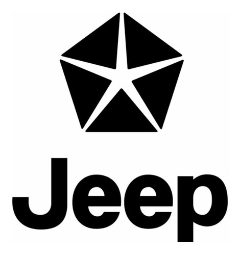 Emblema Adesivo Jeep Willys Renegade Cherokee Ad15 Cor Preto
