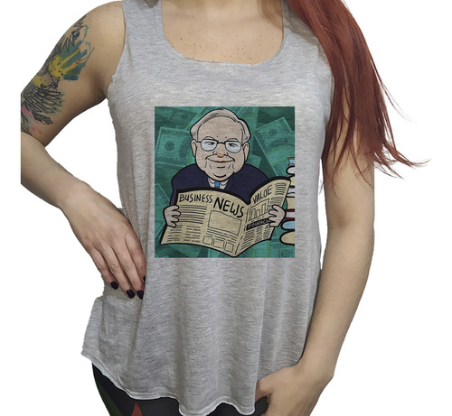 Musculosa Dama Warren Buffet El Mejor Inversor Finanzas M5