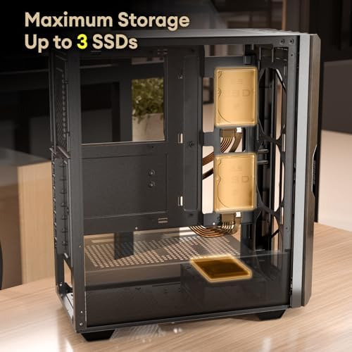 Okinos Oak Wood Atx Pc Case, 4 X 120 Mm 3 Pis Case Sin Pwm P