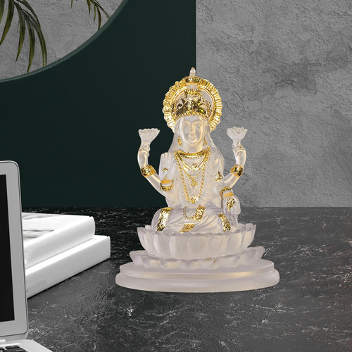 Estatueta Lakshmi Deusa Hindu Estátua Deusa Da Claro