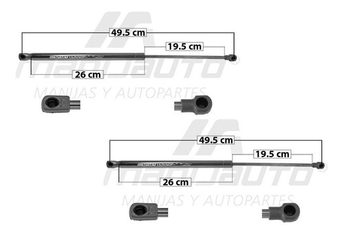 Par Amortiguadores 5ta Puerta Nissan March 2012 - 2017 Mnj