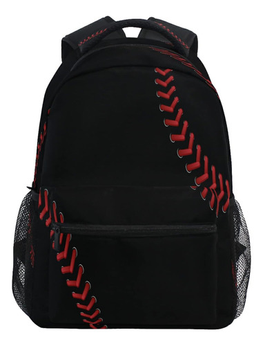 Staytop Mochilas Con Cordones De Béisbol Negras, Mochilas Es