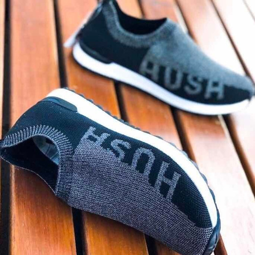 Zapatilla Hush Puppies Savi Negro, Sin Cordon