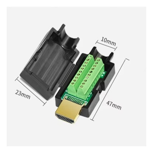 2piezas Adaptador/conector Hdmi Macho Con Clema Para Armar