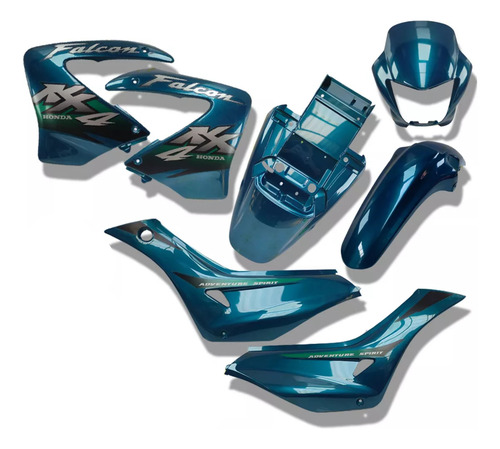 Kit Carenagem Completa Nx400 Falcon Verde 2001 Adesivado 