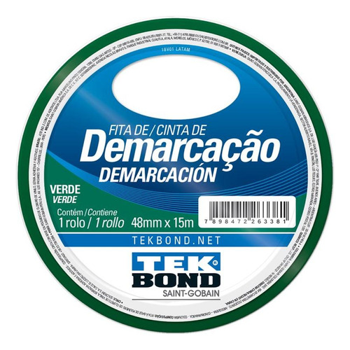 Fita Demarcacao Solo Tekbond 48x15m Verde  2.126.10.482.00