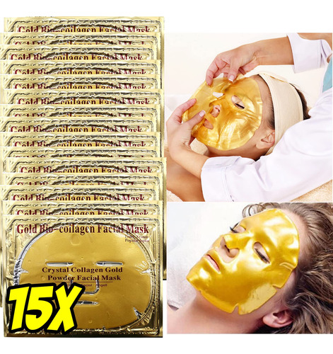 Nielies Mascarilla Facial De Colgeno De 24 Quilates (15 Piez