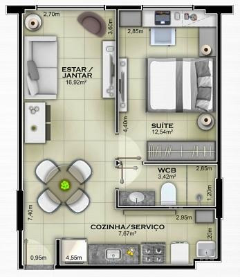 Imagem 30 de 30 de Edifício Good Life Blue Apartamento 1 Quarto Na Jatiúca Maceió - Ap0017