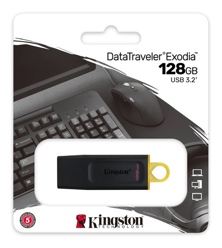 Imagen 2 de 2 de Pendrive 128gb Kingston Datatraveler Exodia