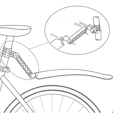 Imagen 3 de 7 de Guardabarro Plastico Para Bicicleta Todo Terreno Mtb Suspens