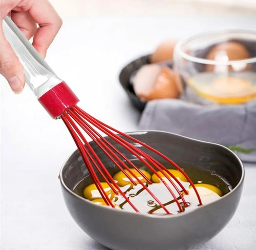 Batedor Clara Ovo Fuê Fouet Silicone Bolo Massas Cozinha