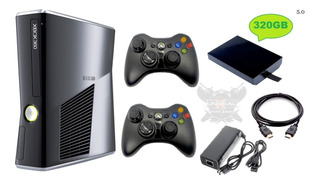 Xbox 360 Slim5.0 + Disco 320gb 150j +2 Controles +envió