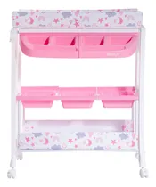 Comprar Bañera Para Bebe Vintage Ebaby Con Cambiador Acolchado Color Rosa Bañera Plegable
