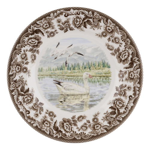 Spode Plato De Ensalada Woodland (ganso De Nieve)