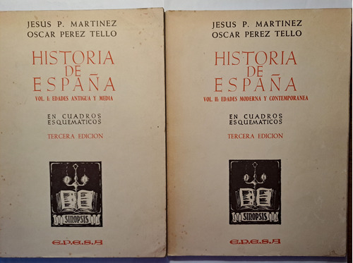 Historia De España En Cuadros Esquemáticos-3a Edición 2 Tomo