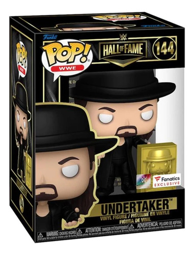 Funko Pop Wwe Hall Of Fame Undertaker 144 Fanatics Exlcusive