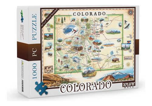 Rompecabezas De Cartn Con Mapa Del Estado De Colorado, 1000