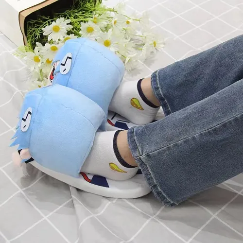 Zapatillas De Algodón Evangelion Rei, Zapatillas De Felpa De
