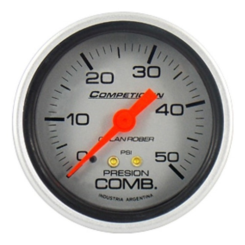 Reloj 60mm Manometro Presion Combusti 0 - 50 Psi Competicion