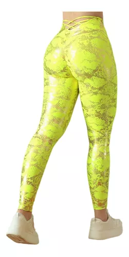 Leggin Push Up Oro Dorado Licra Colombiana Mallones Jeggins