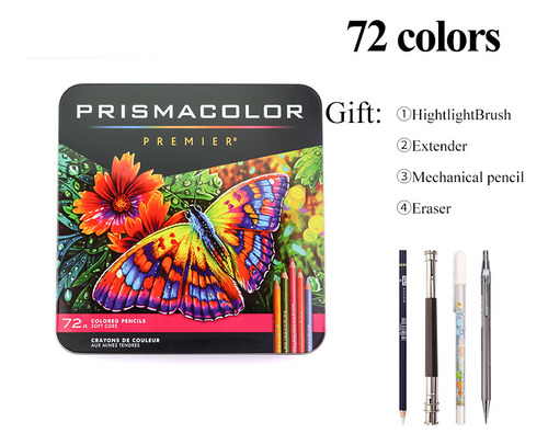 Wj Lápis De Cor Oleosa Profissional Prismacolor 72 Cores