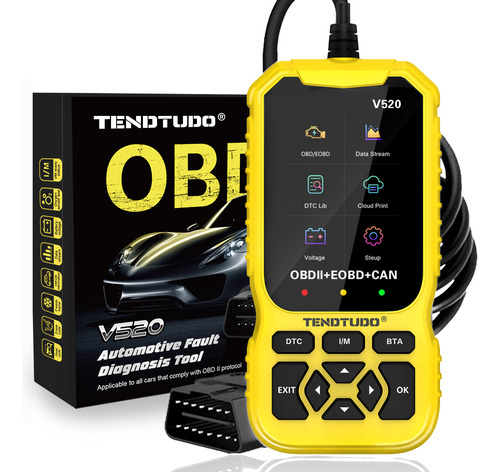 Scanner Diagnóstico Automotriz Obd2 V520 Multifuncional