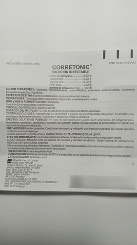 2frascos 30ml Corretonic Neuroestimulante Cavalos De Corrida