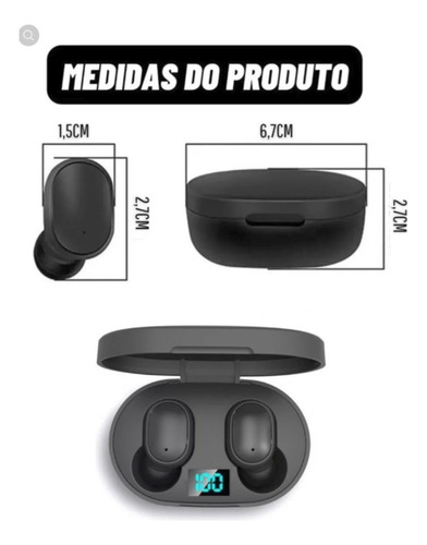 Fone Sem Fio Bluetooth Tws Para Galaxy S24 Fe