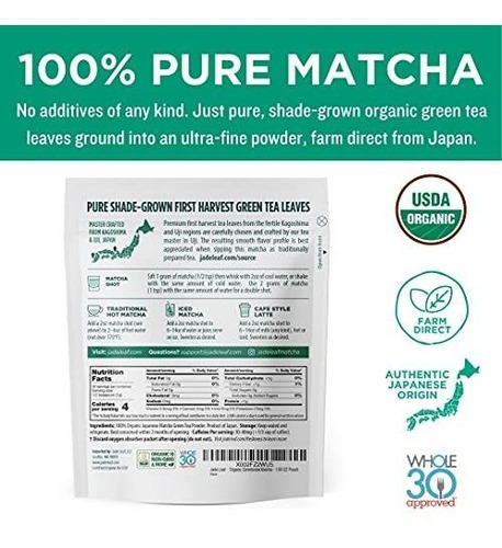 Polvo De Te Verde Matcha Organico Origen Japones Autentico
