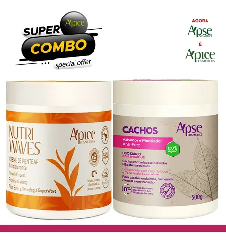 Kit Ativador De Cachos 500g E Cr. Pentear Nutri Waves 500g | Frete