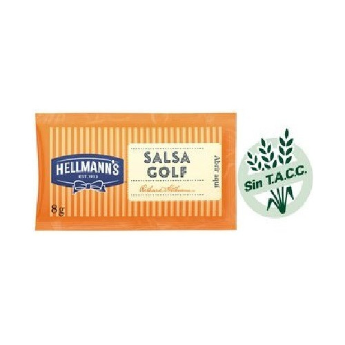 Salsa Golf Hellmanns Caja 196 X8g Sobrecitos Individuales