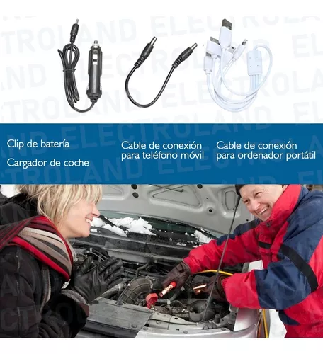 Cargador Auto Batería Color Azul 12 V