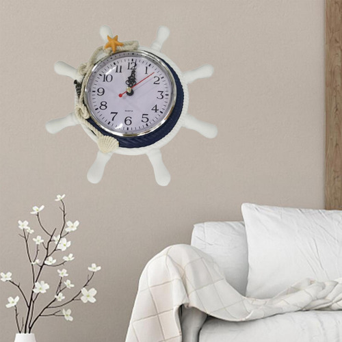Reloj De Pared De Decoración De Pared De Café Casero Azul