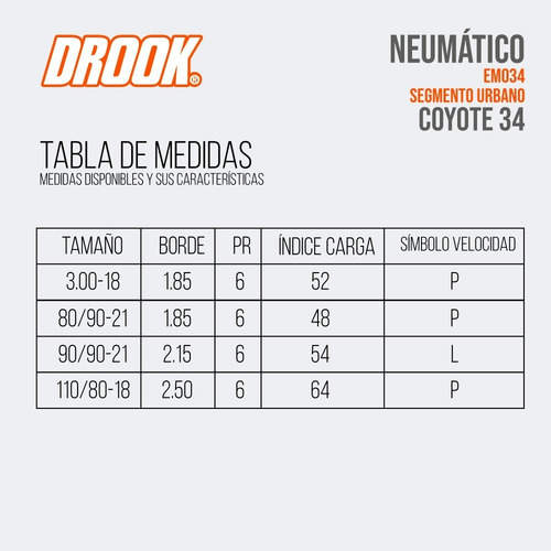 Kit Combo Cubiertas Drook 110/80-18 + 80/90-21 Xtz Skua