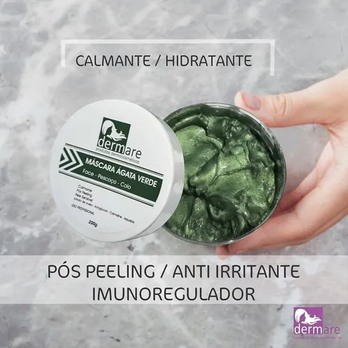 Mascarilla facial de ágata verde Dermare - 200 g