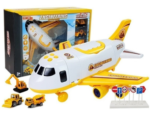 Imagen 3 de 9 de Juguete Avión Bombero Garaje, C/vehículos, Luz/sonido