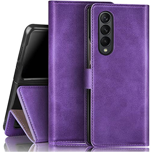 Funda Billetera Simil Cuero Samsung Z Fold 4 - Purpura